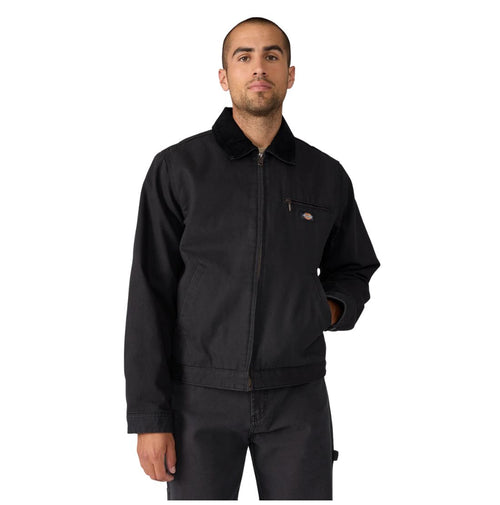 Dickies Men's Blanket Lined Duck Canvas Work Jacket A8DEV - Black