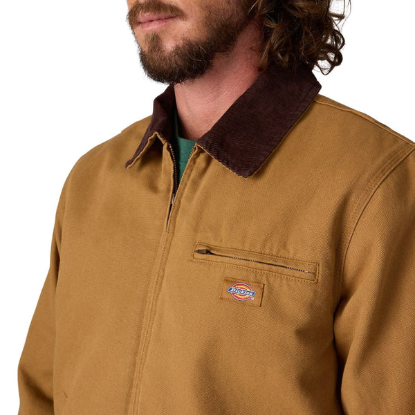 Dickies Men's Blanket Lined Duck Canvas Work Jacket A8DEV - Brown Duck