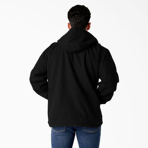 Dickies Men's Duck Canvas High Pile Fleece Lined Jacket - Black TJ360