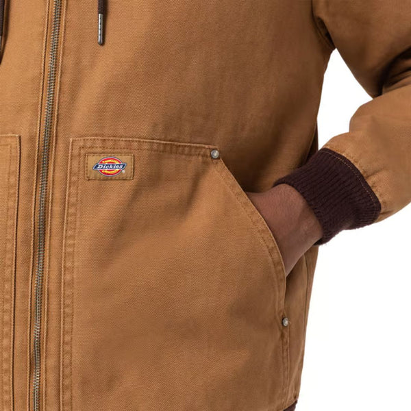 Dickies Men's Hooded Duck Bomber Work Jacket A8CTP