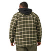 Dickies Men's Hooded Flannel Shirt Jacket with Hydroshield TJ211 - Green