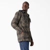 Dickies Men's Hooded Flannel Shirt Jacket with Hydroshield TJ211 - Moss Chocolate Plaid