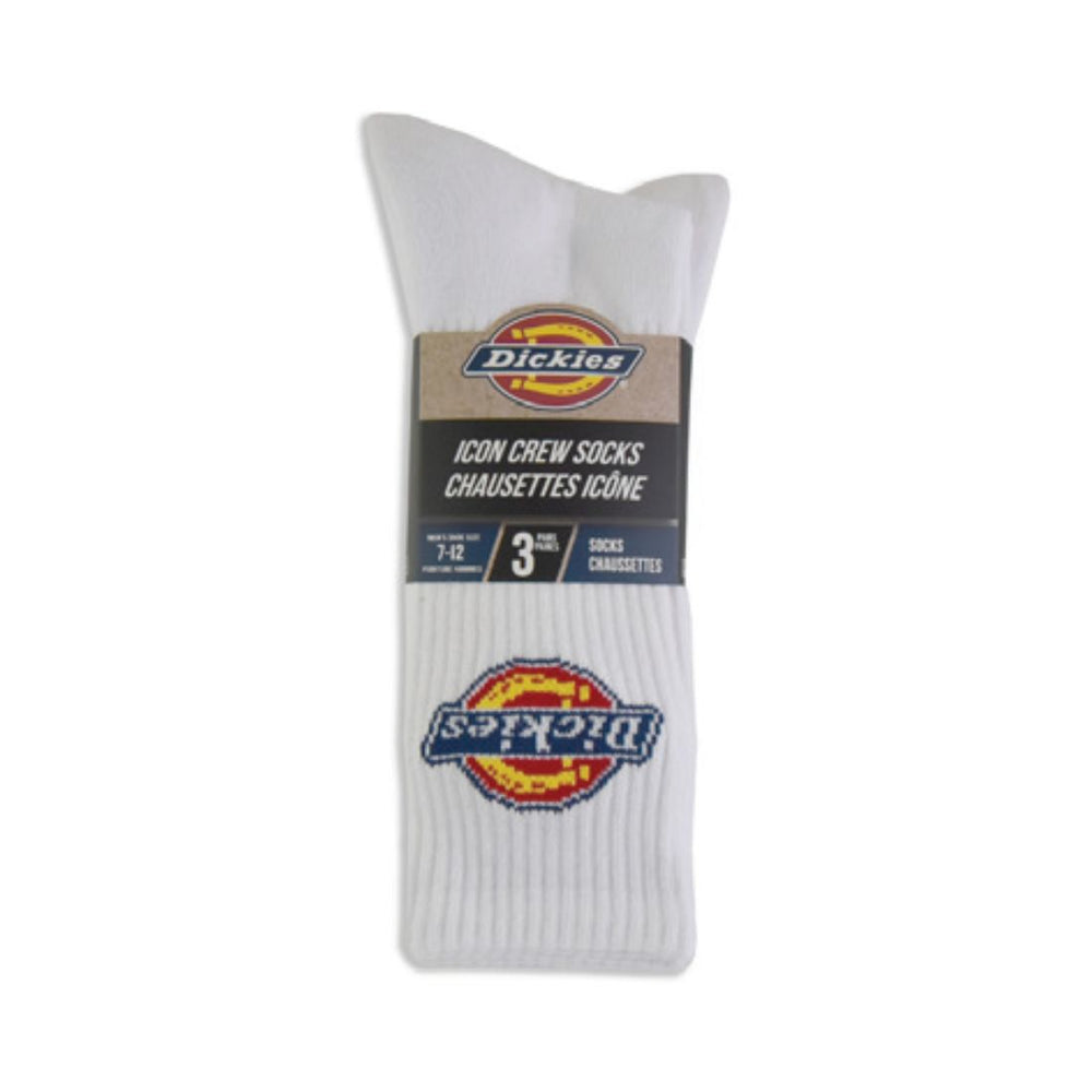 Dickies Men's Icon Cotton Blend 3-Pack Athletic Socks 11249D