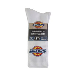 Dickies Men's Icon Cotton Blend 3-Pack Athletic Socks 11249D