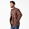 Dickies Men's Sherpa Lined Flannel Shirt TJ210 - Black & Red Plaid