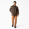 Dickies Men's Sherpa Lined Flannel Shirt TJ210 - Green & Black Plaid