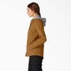 Dickies Women’s Duck Hooded Shirt Jacket - Brown FJ077