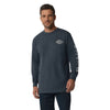 Dickies Heavyweight Logo Men's Long Sleeve Work T-Shirt WL22C - Airforce Blue