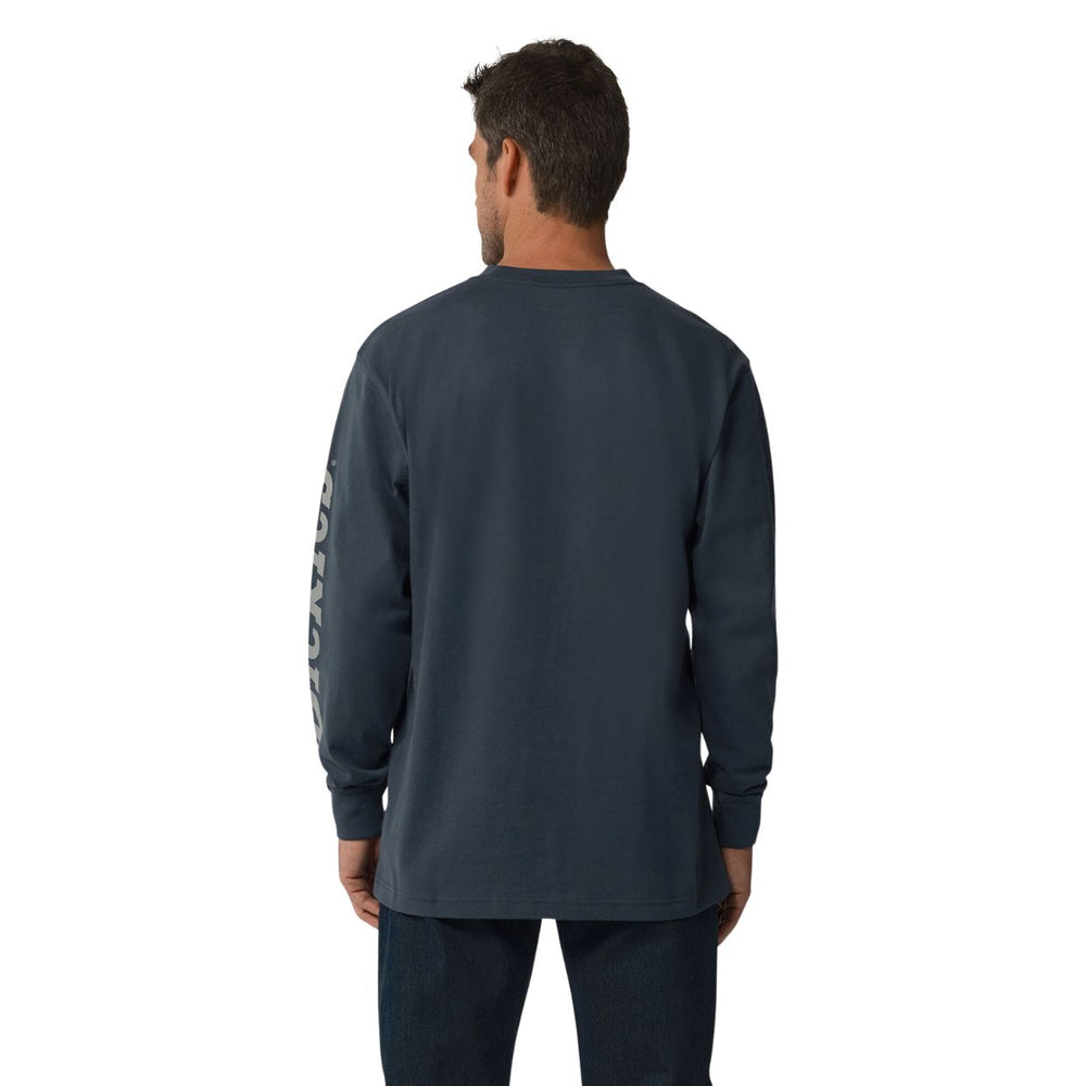 Dickies Heavyweight Logo Men's Long Sleeve Work T-Shirt WL22C - Airforce Blue