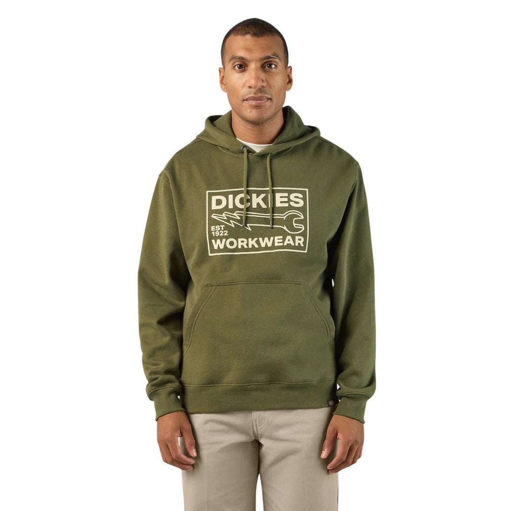 Dickies Men's Full Charge Graphic Hoodie A87IX - Military Green