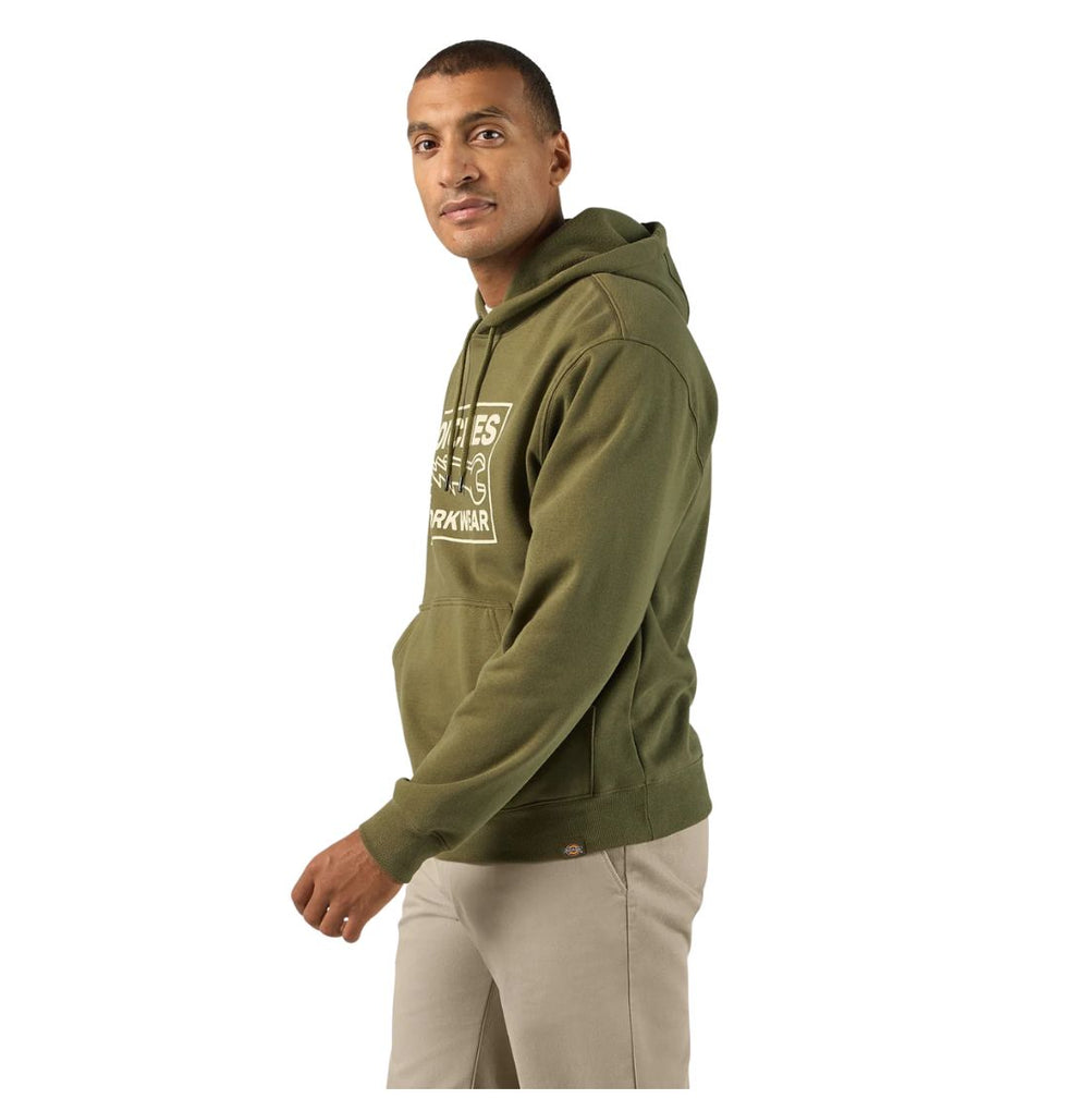 Dickies Men's Full Charge Graphic Hoodie A87IX - Military Green