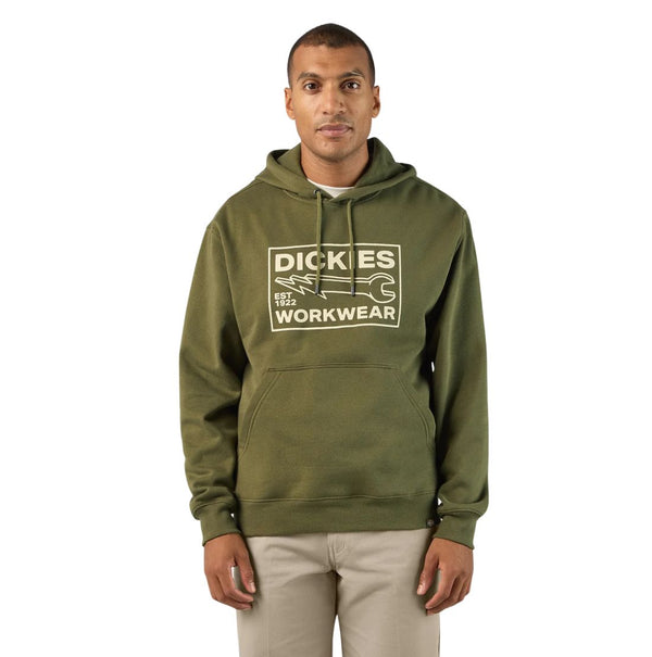 Dickies Men's Full Charge Graphic Hoodie A87IX - Military Green