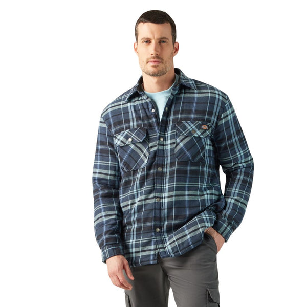 Dickies Men s Sherpa Lined Flannel Shirt TJ210 Dark Navy Work Authority