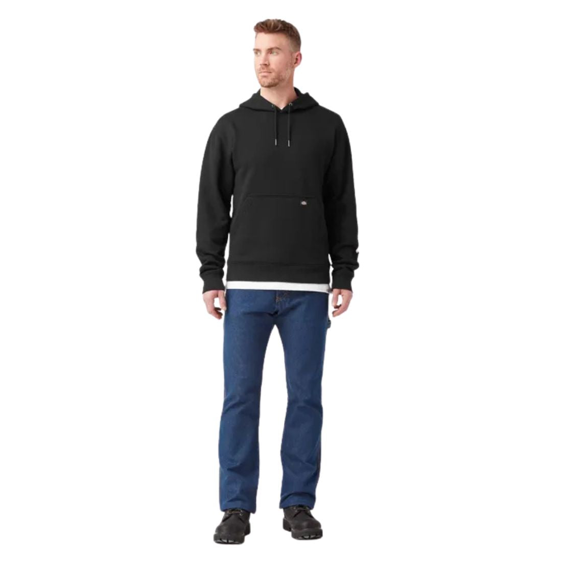 Dickies Men's Water Repellent Sleeve Logo Hoodie TW22B - Black