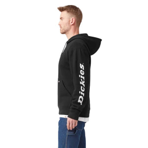 Dickies Men's Water Repellent Sleeve Logo Hoodie TW22B - Black