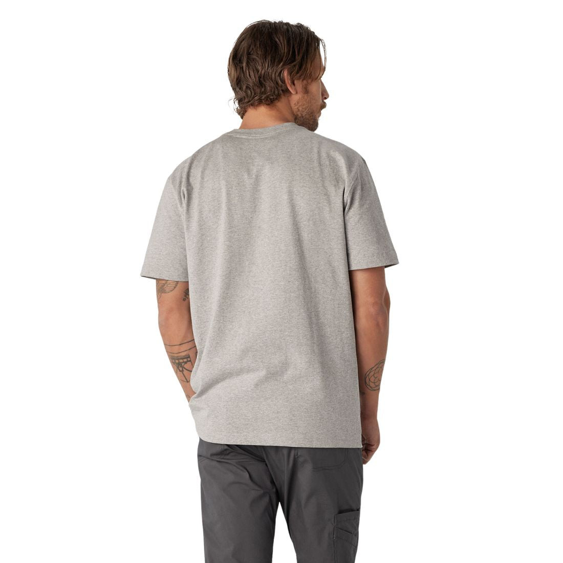 Dickies Heavyweight Logo Men's Short Sleeve Work T-Shirt WS22C - Heath