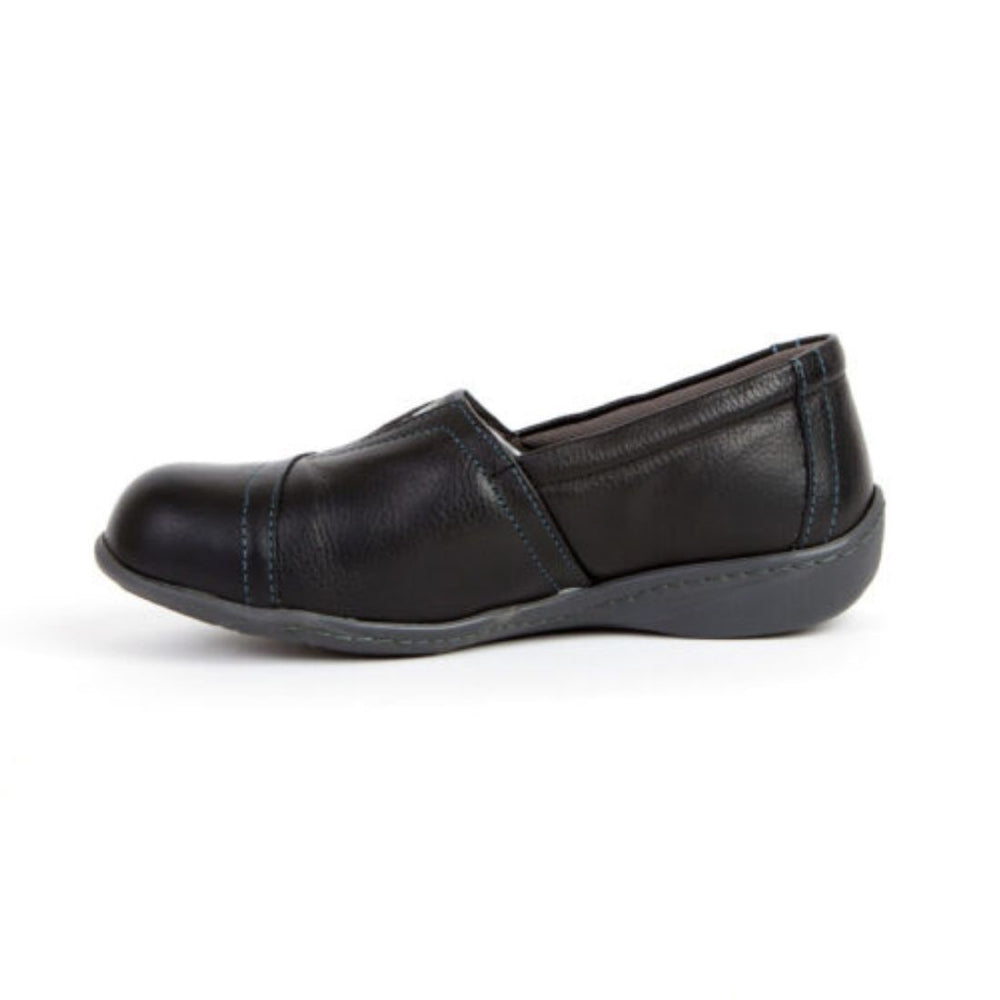 Feather Clara G Women's Slip On SD Steel Toe Safety Shoes 110400 - Black
