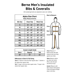 Berne Icecap Men's Insulated Work Bib Overall NB834 - Black