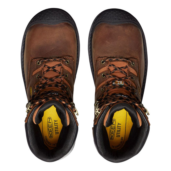 Keen Camden Men's 8" Waterproof Internal MET Guard Composite Toe Work Boot 1027693 - Brown