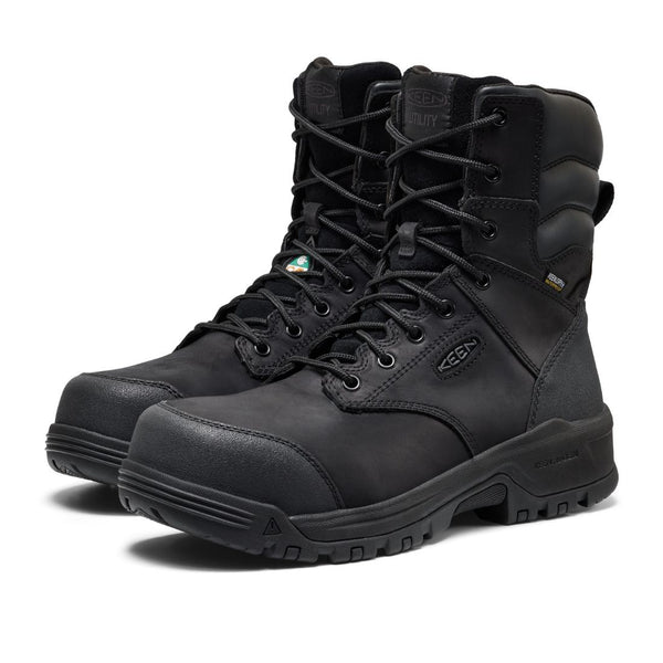 Keen Evanston Men's 8" Waterproof Composite Toe Work Boot 1032281 - Black