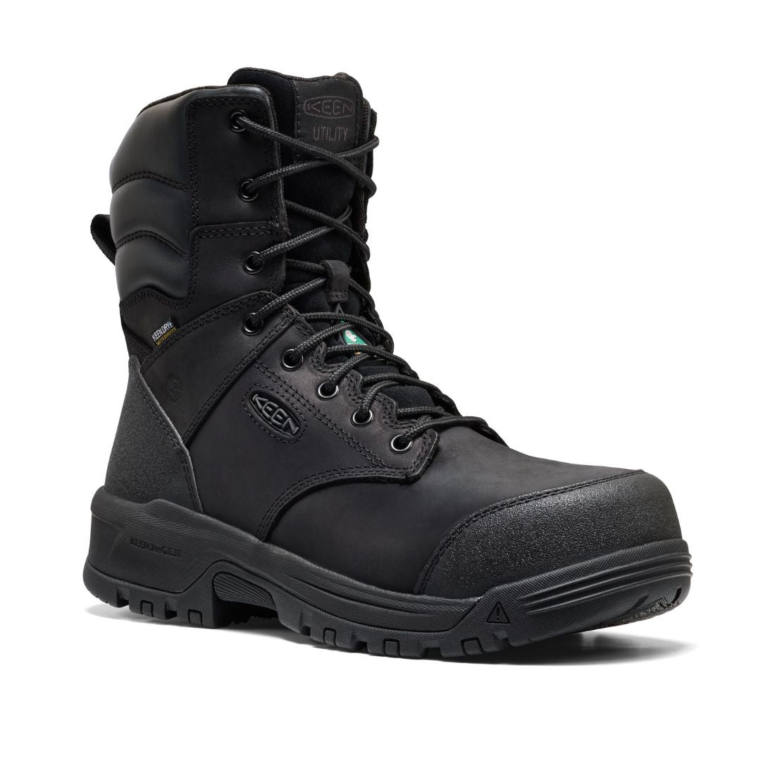 Keen Evanston Men's 8" Waterproof Composite Toe Work Boot 1032281 - Black