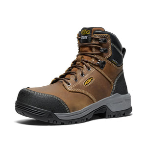 Keen Evanston Women's 6" Waterproof Composite Toe Work Boot 1029856 - Brown
