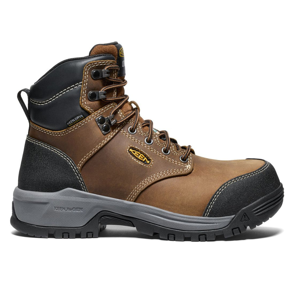 Keen Evanston Women's 6" Waterproof Composite Toe Work Boot 1029856 - Brown