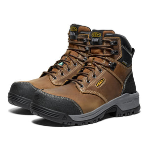 Keen Evanston Women's 6" Waterproof Composite Toe Work Boot 1029856 - Brown