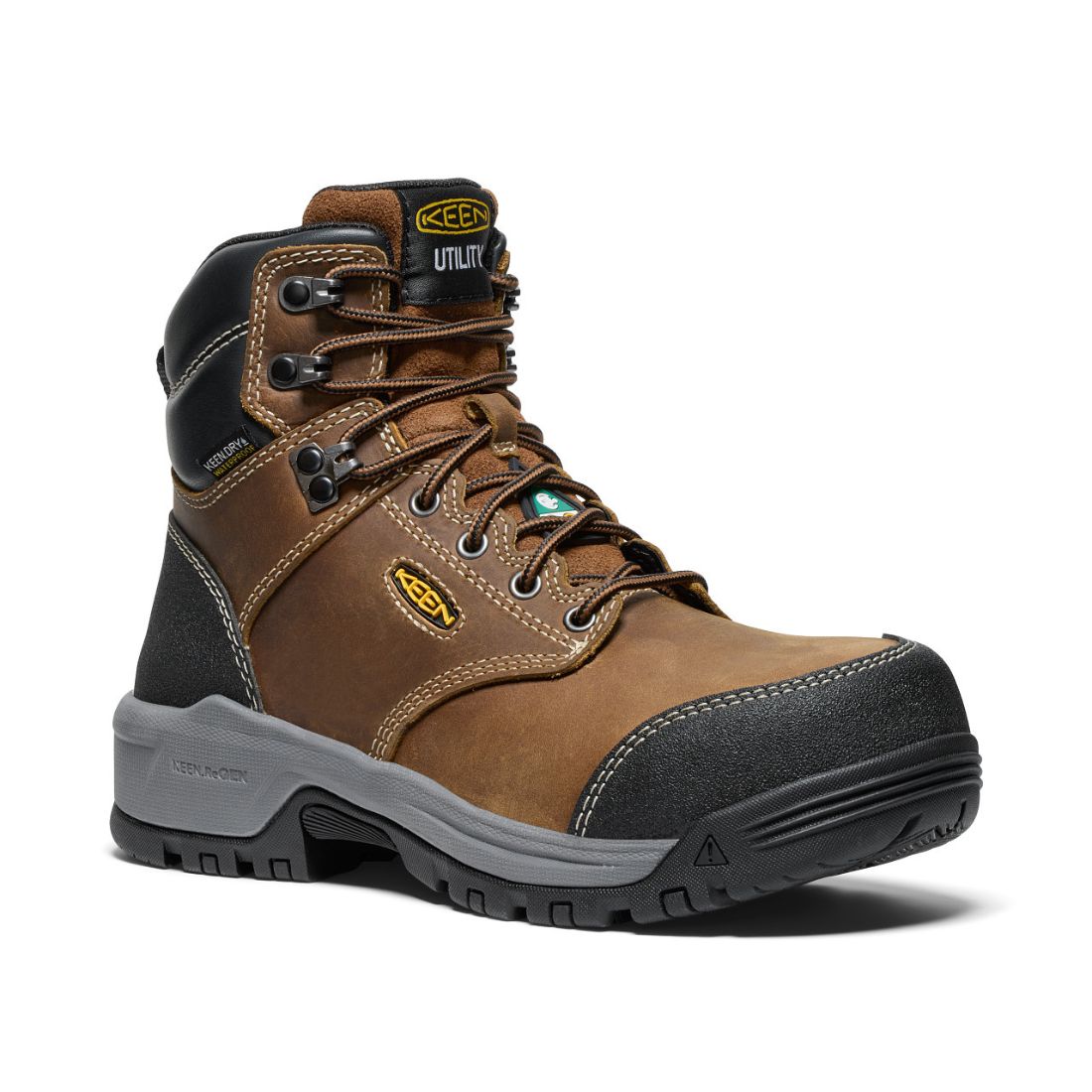 Keen Evanston Women's 6" Waterproof Composite Toe Work Boot 1029856 - Brown