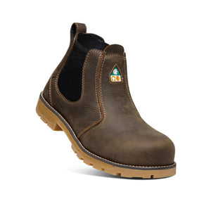 Keen Seattle Romeo Men's 6" Composite Toe Slip On Work Boot 1021337 - Brown