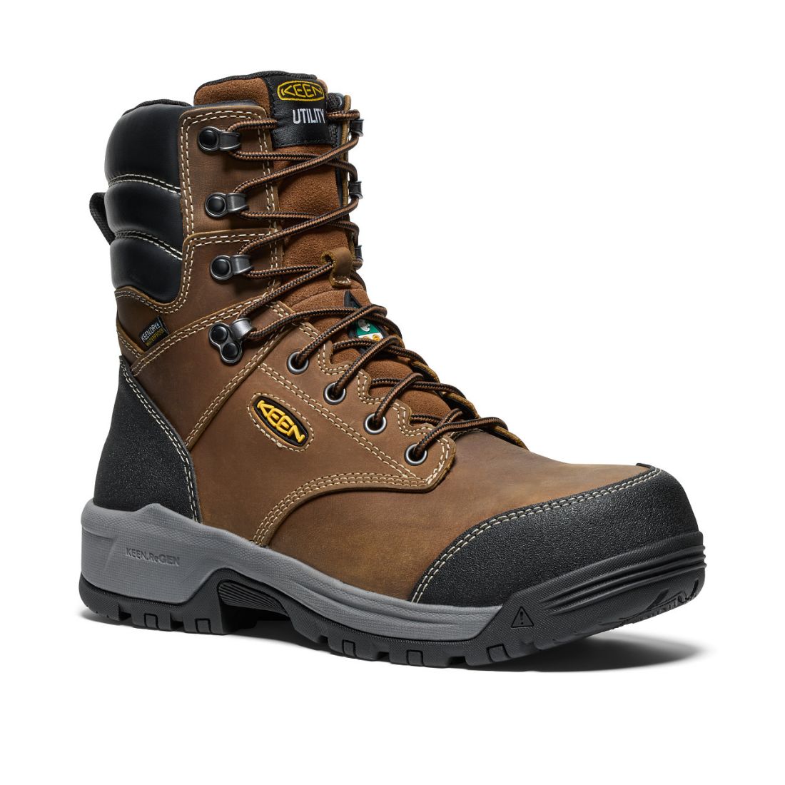 Keen Evanston Men s 8 Waterproof Composite Toe Work Boot 1029670 Br Work Authority