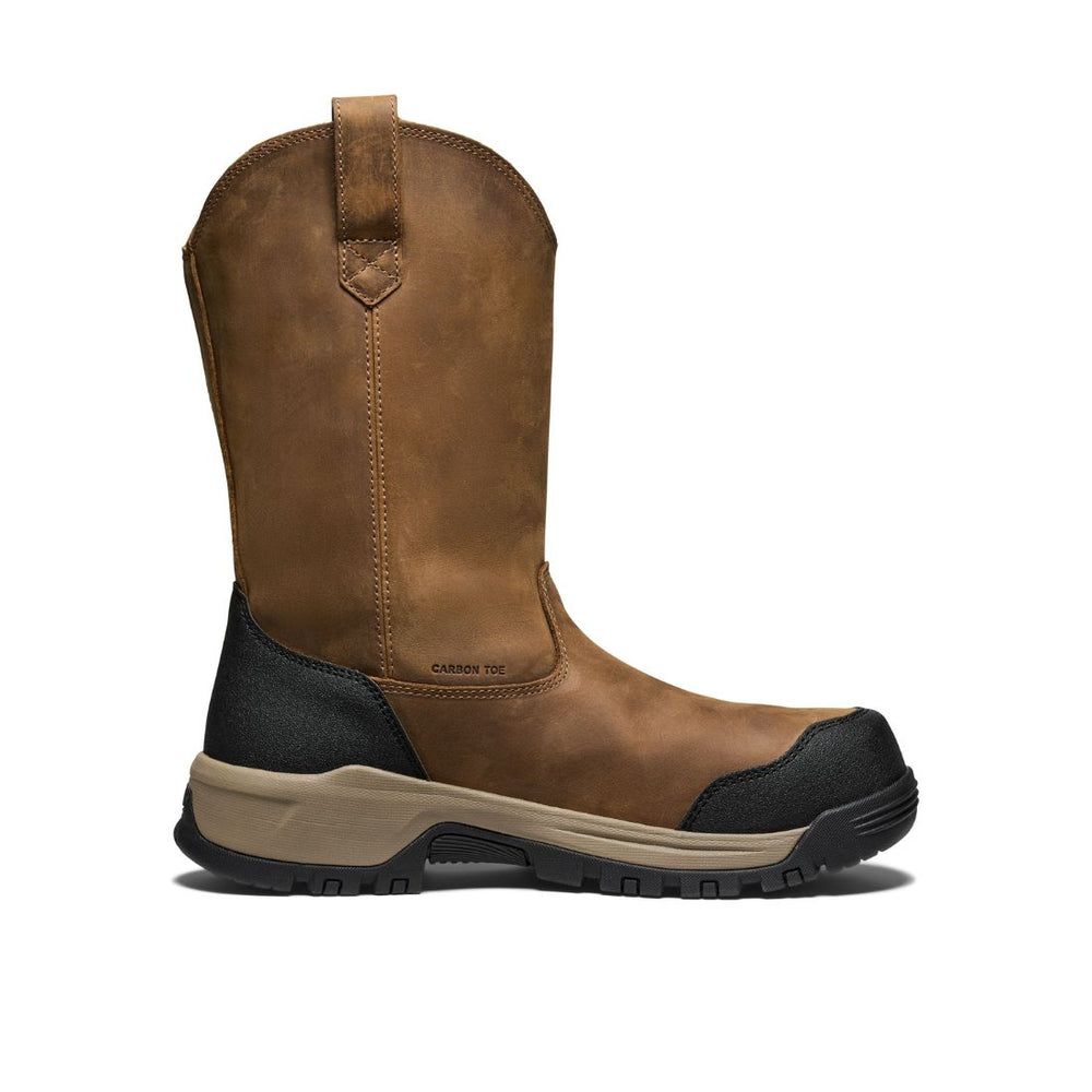 Keen Evanston Wellington Men's Pull-On Waterproof Composite Toe Work Boot 1030487 - Brown