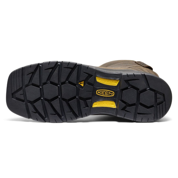 Keen Flatland Wellington Men's Pull-On Waterproof Internal MET Guard Composite Toe Work Boot 1032254 - Brown