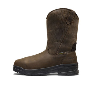 Keen Flatland Wellington Men's Pull-On Waterproof Internal MET Guard Composite Toe Work Boot 1032254 - Brown