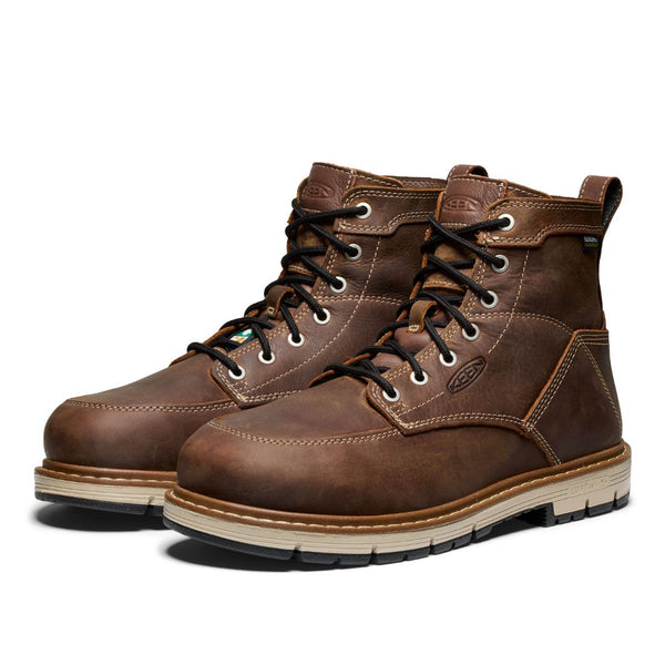 Keen San Jose 90° Heel Men’s 6” Waterproof Aluminum Toe Work Boot 1029864 - Brown