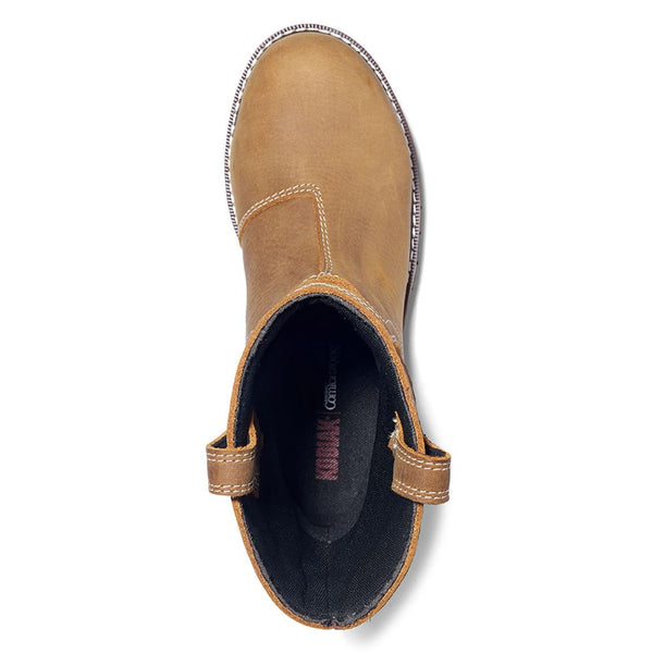 Kodiak Bralorne Women's Pull-On Wellington Composite Toe Leather Work Boot KD0A8354FWE - Wheat