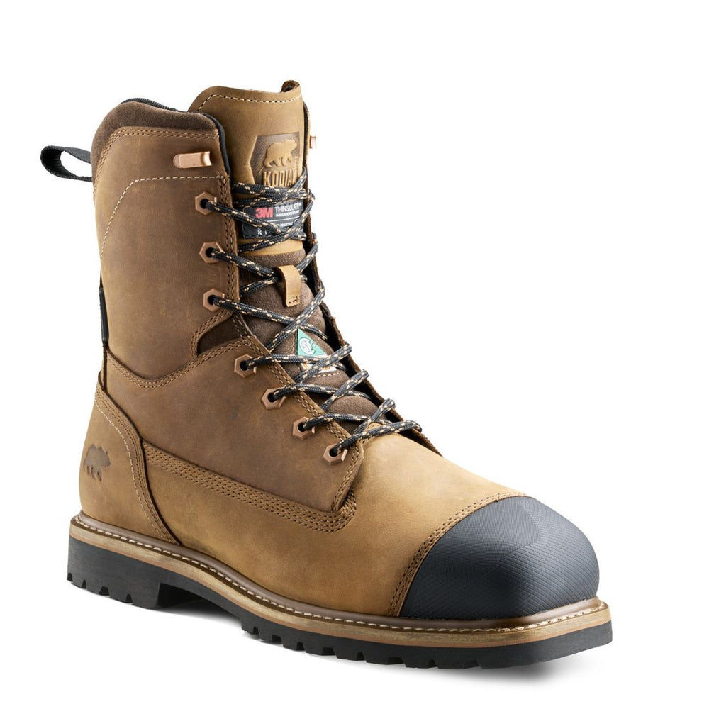 Kodiak Lundbreck 8" Men's Waterproof Composite Toe Work Boot 1167BN - Dark Brown