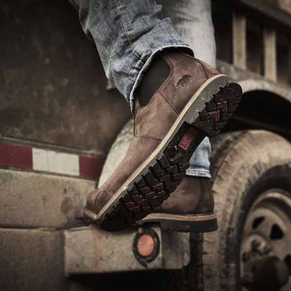 Kodiak Lundbreck Chelsea Men's 6" Composite Toe Pull On Work Boot 1018DB - Brown