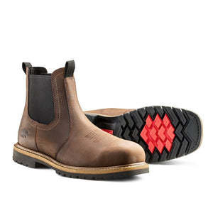 Kodiak Lundbreck Chelsea Men's 6" Composite Toe Pull On Work Boot 1018DB - Brown