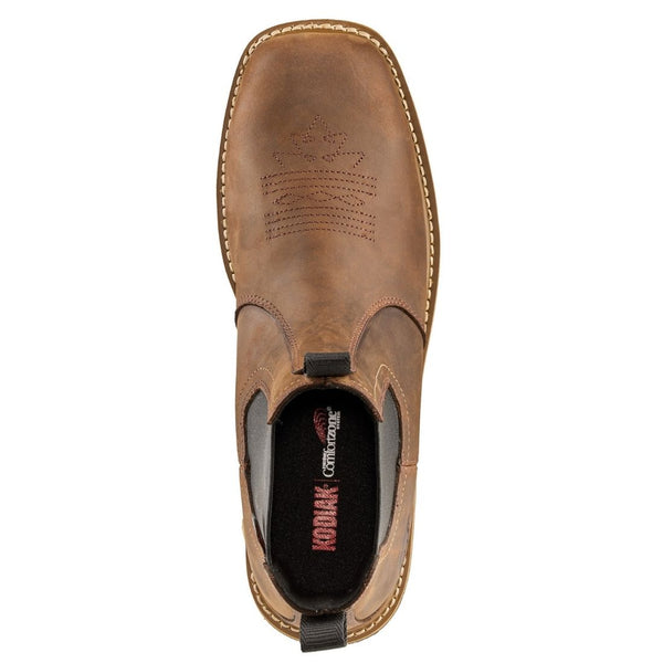 Kodiak Lundbreck Chelsea Men's 6" Composite Toe Pull On Work Boot 1018DB - Brown