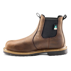 Kodiak Lundbreck Chelsea Men's 6" Composite Toe Pull On Work Boot 1018DB - Brown