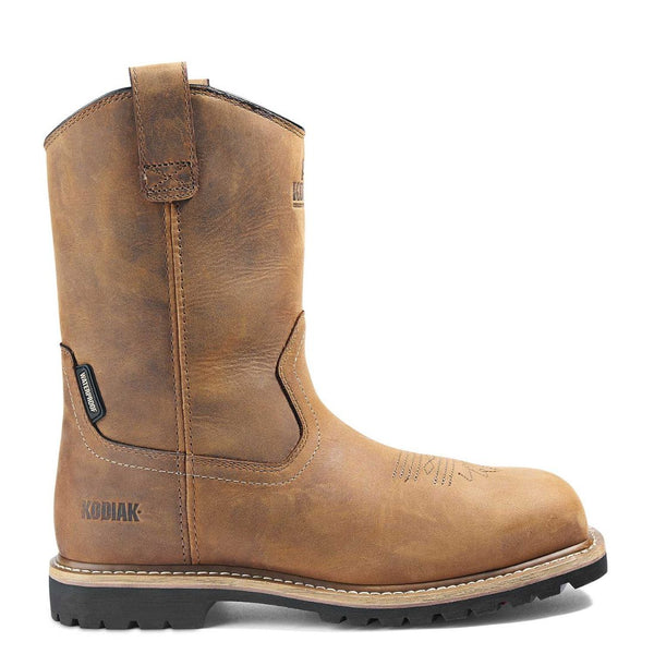 Kodiak Lundbreck Unisex Waterproof Pull-On Composite Toe Work Boot 837CBN - Brown