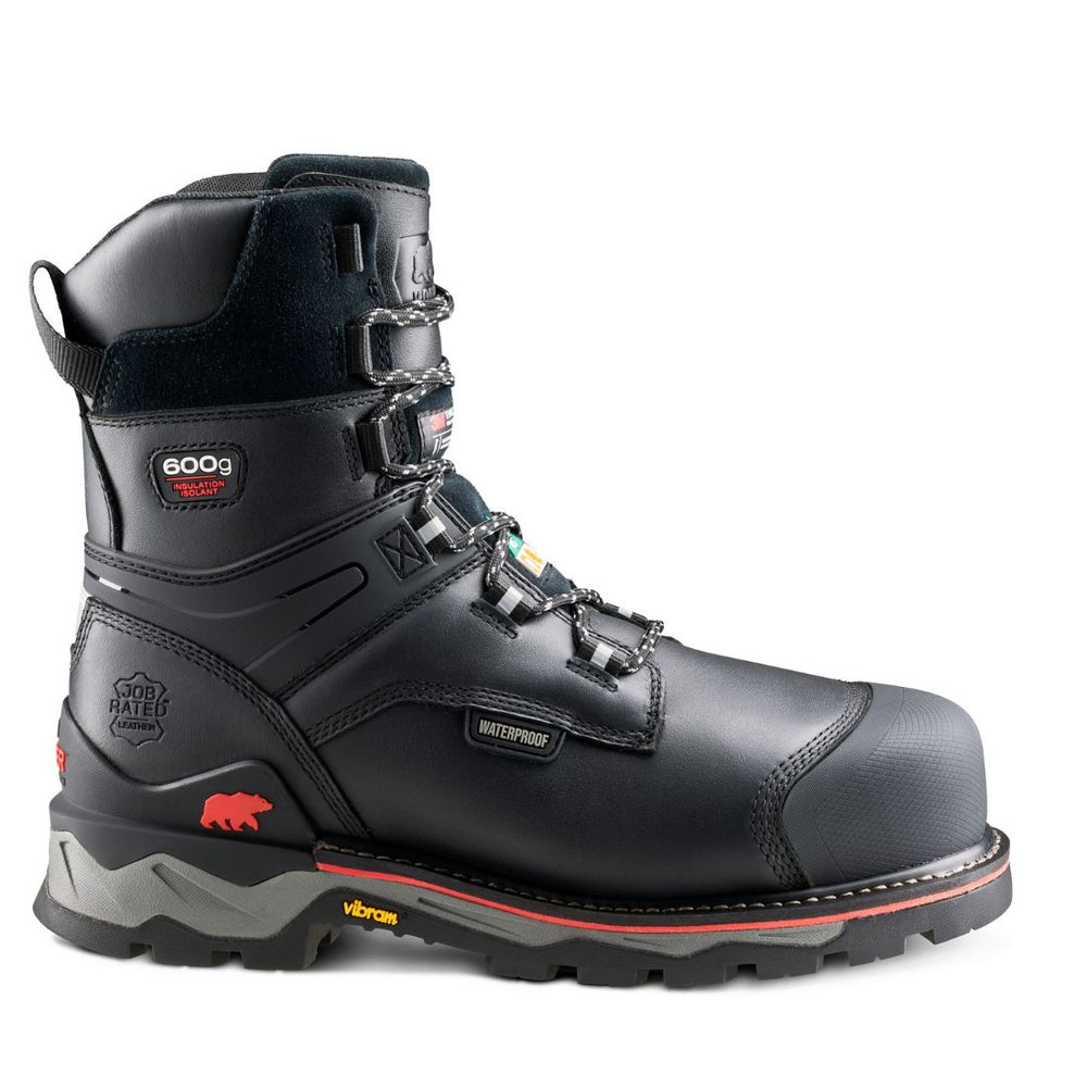 Kodiak Neragon Arctic Men's 8" Waterproof Insulated Composite Toe Work Boot 1095BK - Black