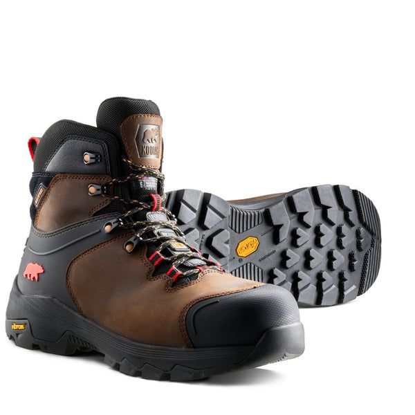Kodiak Sawback Men's 6" WP Hiker Composite Toe Work Boot 1262DB - Brown