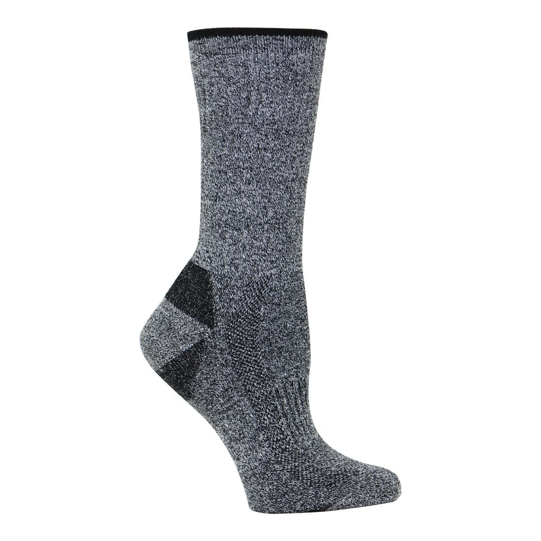 Kodiak Women's Cotton Blend 2-Pack Work Socks 5964-2L - Black/Grey Mix