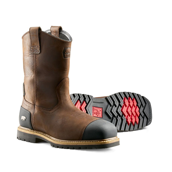 Kodiak Lundbreck Shield Men's Waterproof Pull-On Composite Toe Work Boot 1303DB - Dark Brown