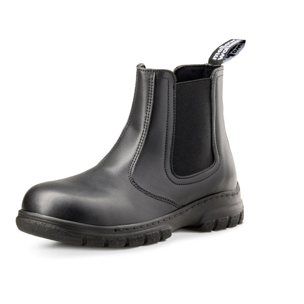 Mellow Walk Women 's 6" Steel Toe Pull On Work Boot 403049BLK