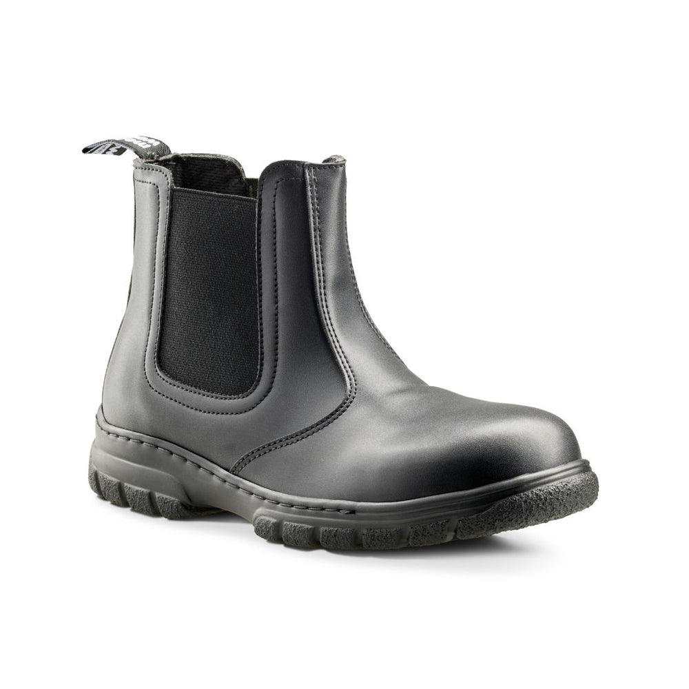 Mellow Walk Women 's 6" Steel Toe Pull On Work Boot 403049BLK