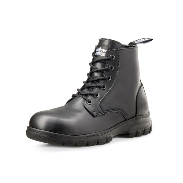 Mellow Walk Women's 6" Steel Toe Work Boot with Side Zipper 404049BLK