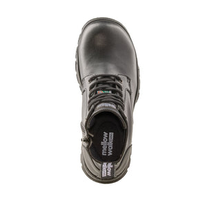 Mellow Walk Women's 6" Steel Toe Work Boot with Side Zipper 404049BLK